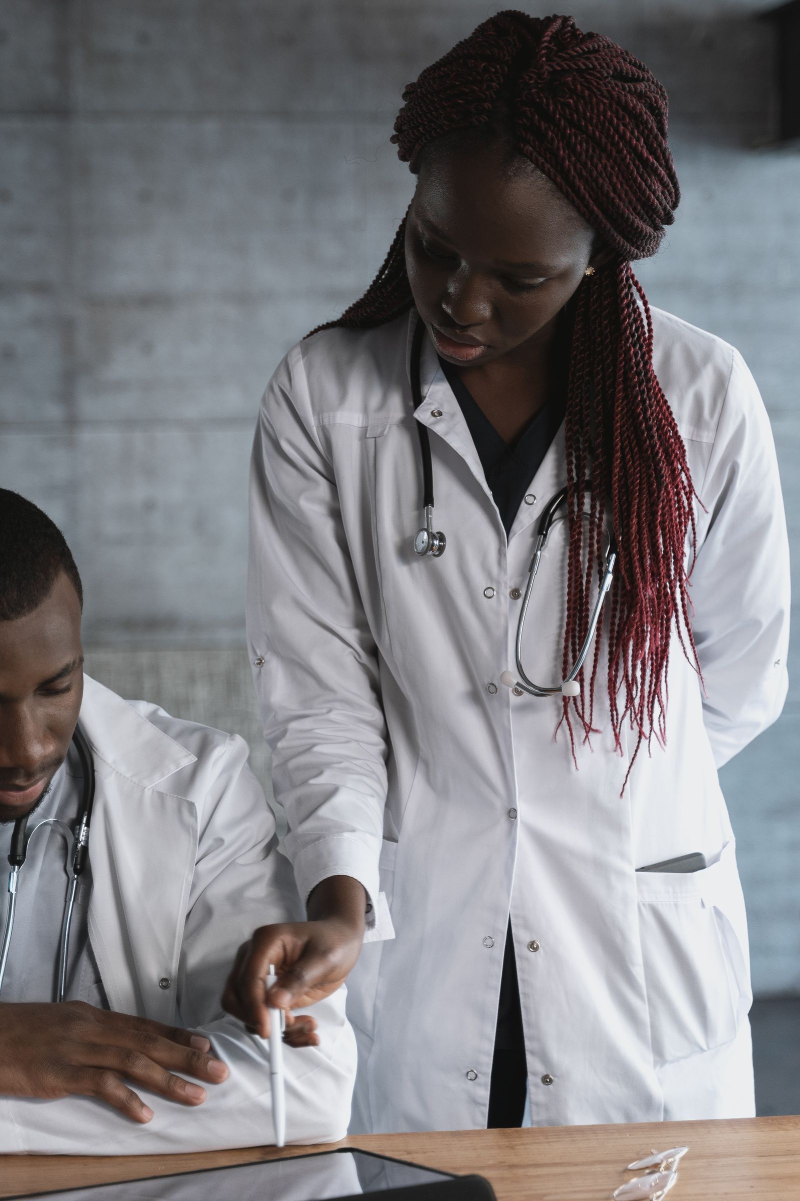 A nurse caring for a patient